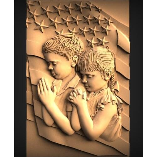 STL Model Pray Panno for CNC Router 3D Printer Artcam Aspire Bas Relief