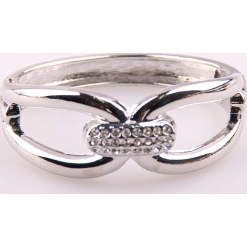 MOODPC Free shipping new arrival links crystal bangle women fashion cuff bangle Jewelry
