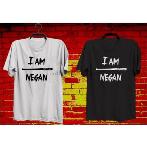 I Am Negan The Walking Dead Negan Logo MenS Black White T Shirt Tee Classic Unique Tee Shirt
