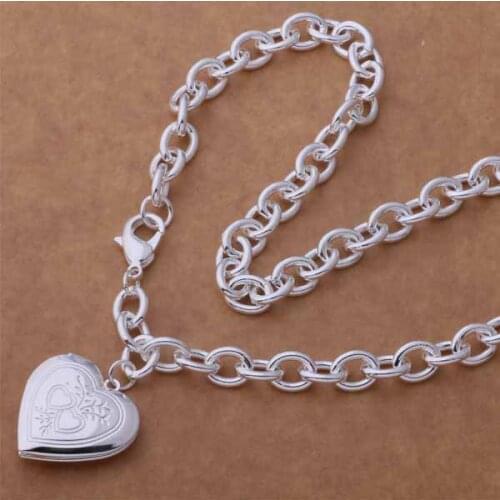 925 sterling silver Necklace, 925 silver fashion jewelry Coarse necklace with heart /dhqalyxa bveakmla AN749