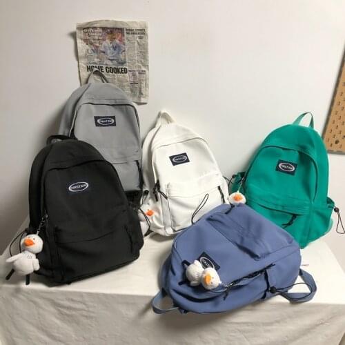 Fashion Womens Backpack Solid Color School Bag For Girl Woman Travel Backpacks Lady Bagpack University College School Backpack