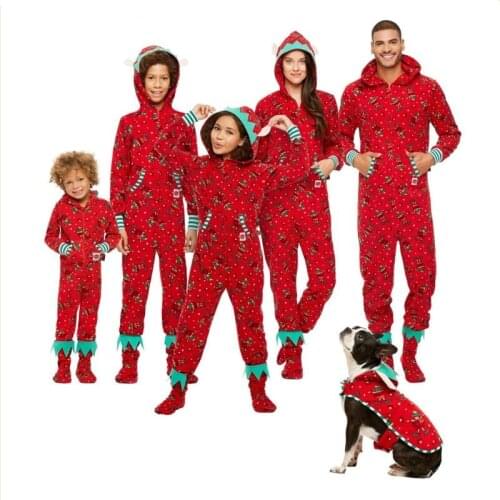 Family Christmas matching clothes Women Men Kid Nightwear Xmas home wear Romper Party Sleepwear Christmas matching clothes