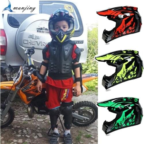 Child Age 4-15 years Motocross Motorcycle Body Spine Back Chest Armor Cycling Equipment Vest Scooter Knee Elbow Guard Waistcoat