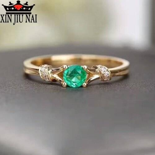 New fashionable concise design Emerald Lady Ring Emerald Zircon Leisure Jewelry Fashion Gift Mothers Day Jewelry womens rings