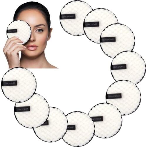 1/2pcs Microfiber Face Makeup Remover Cloth Cleansing Disc Reusable Makeup Remover Wipes Washable Cleansing Cotton Skincare Tool