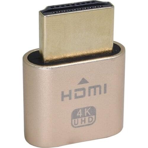 10PCS VGA Virtual Display Adapter HDMI DDC EDID dummy plug Headless Ghost Display Emulator Lock plate -1920x1080 @60Hz