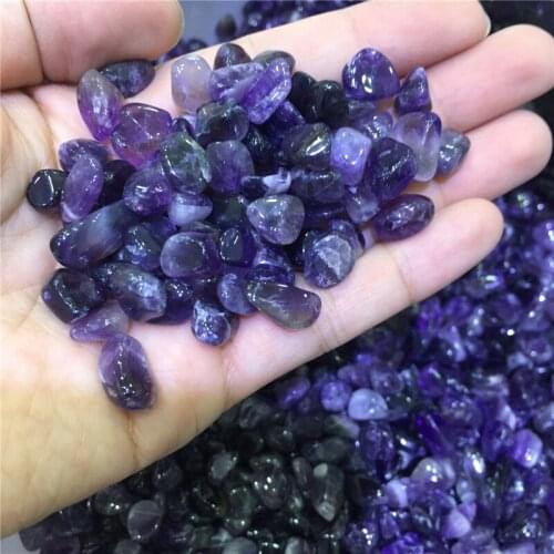100g natural stones and minerals amethyst quartz crystal tumbled stone for fish tank aquarium garden home decoration