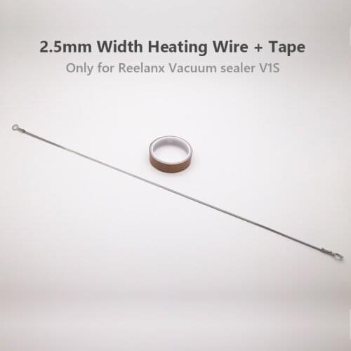 2.5mm Heating wire with Tape 1 Pair for Reelanx Vacuum Sealer V1S only Back Up Repaired Part
