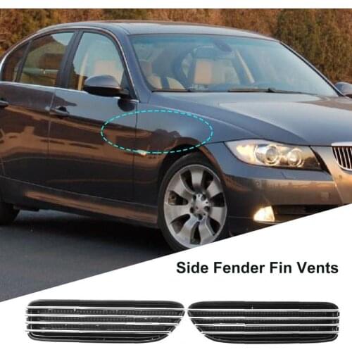 ABS 2Pcs Useful Wear Resistant Side Fender Air Flow Vent Grille Black Side Fender Vent Grille Easy Installation