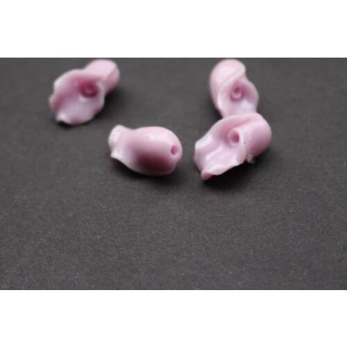 20 pieces/lot) Carved Calla Beads Artificial coral beads 7mm*14mm Violet 3934 color for Jewelry making