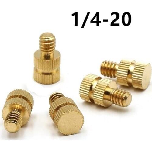 50PCS Photographic equipment holder accessories 1/4-20 knurled injection molded copper nut embedded copper screw