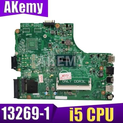 Akemy Free Shipping 3543 For DELL 3443 motherboard 13269-1 PWB FX3MC REV motherboard I5 CPU work 100% TESTED Warranty 90Day