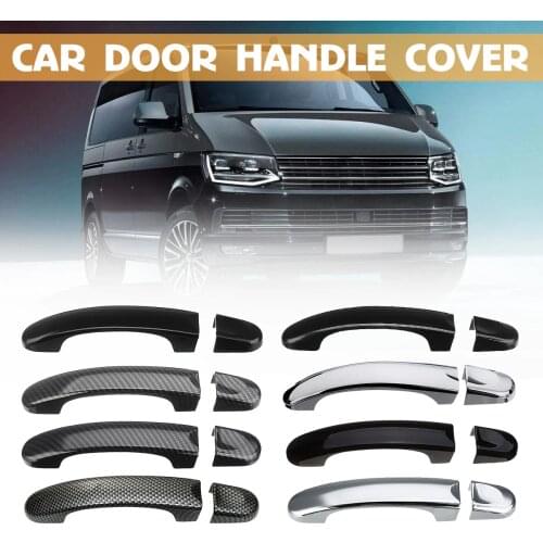 Car Front ABS Carbon 3 / 4 Door Handle Covers Handles For VW Transporter T5 2003 - 2015 T6 2016 Caddy for Vans Multivan Sticker