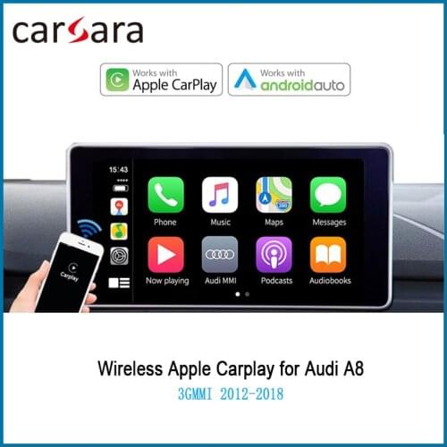 Free Wireless Carplay App Decoder for Au di A8 muItimedia interface CarPlay&Android auto Retrofit Kit