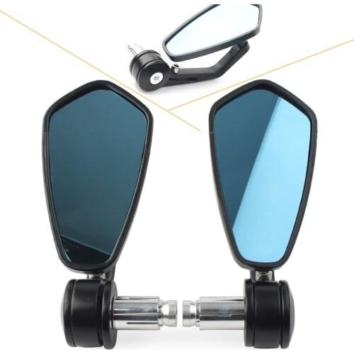 7/8" 22mm Bar End Rearview Mirrors Rear View Side Mirror 180 Degree Adjustability Aluminum Alloy Motorbike Spare Parts 1 Pair