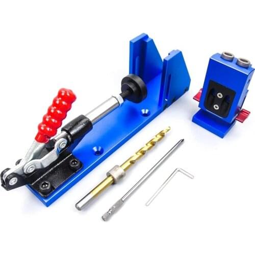 Big deal Upgrade XK-2 Pocket Hole Jig Wood Toggle Clamps with Drilling Bit Hole Puncher Locator Working Carpenter Kit