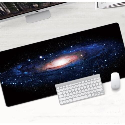 Mairuige Large Desktop Pad Andromeda Galaxy Mouse Pad Cute Computer Mouse Pad Gamer Mausepad Laptop Mouse Pad 900x400x2mm