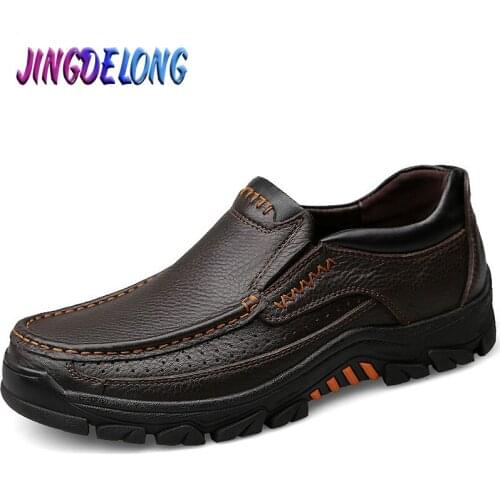 Brand Mens Casual Shoes Handmade Genuine Leather Mens Moccasins Loafers Hot Sale Platform Driving Shoes Zapatillas Hombre