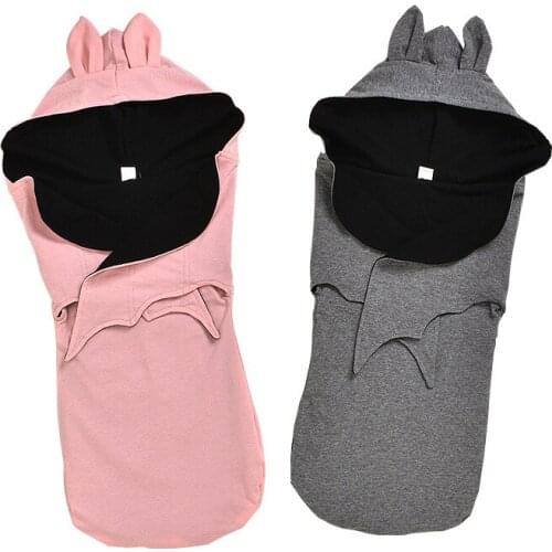 Baby 100% Cotton Baby Sleeping Bag Infant Sleepsacks Newborn Swaddle Wrap Baby Anti Tipi Quilt 0-12M Little Bat Sleeping Bag
