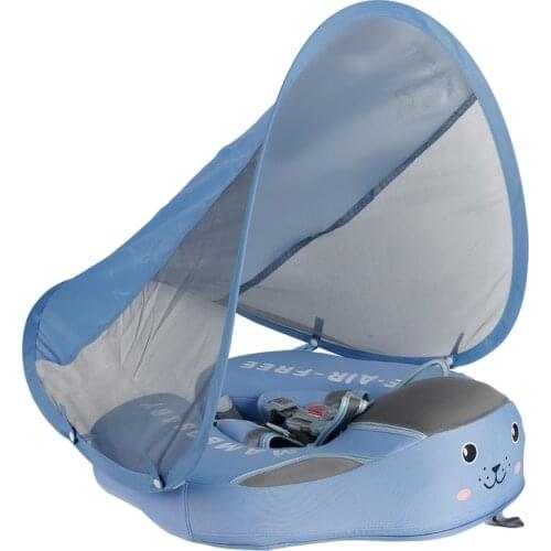 Infants and young children free of inflatable ring with sunshade swimming ring home swimming pool use