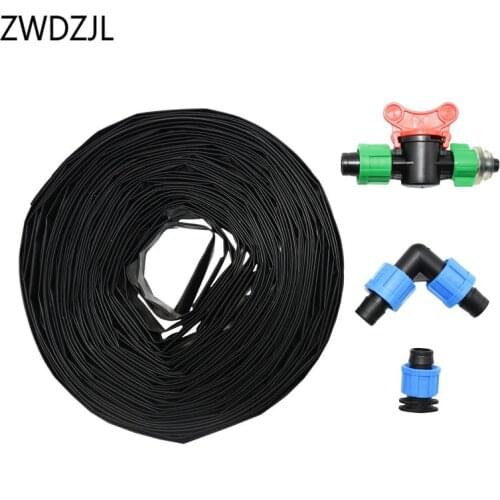 16mm drip tape Irrigation With Emitter Inside Flat Streamline Hose Sprinklers 150mm Dripper Space 0.2mm Wall thickness 1 set