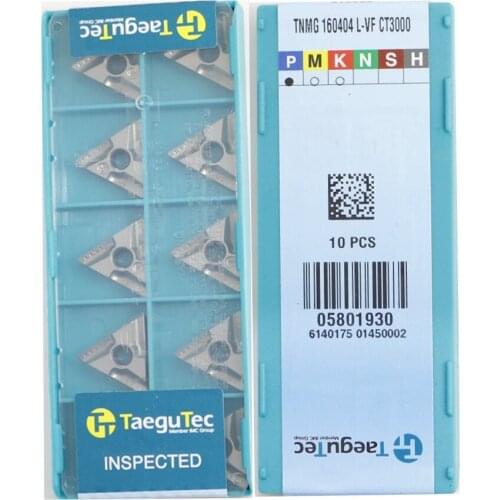 TNMG160404 L-VF CT3000 10pcs/lot TaeguTec Carbide Inserts Taegutec