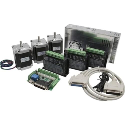 CNC Router Kit: TB6600 4A servo driver+Nema23 stepper motor 57HS7630+5 axis interface board+power supply