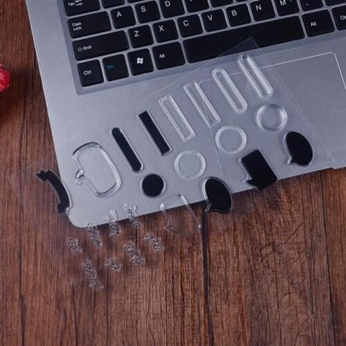 Dialog Label Box Rubber Silicone Clear Stamps for Scrapbooking Tampons Transparents Seal Background Stamp Card Making Diy