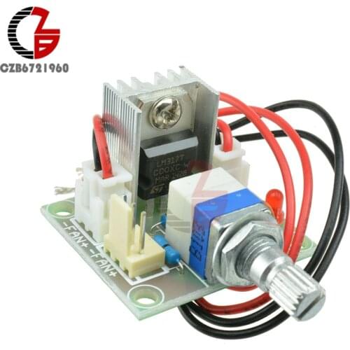 LM317 Voltage Regulator DC Motor Speed Controller Regulator Smooth Soft Start Brushless Motor Speed Control Power Regulator