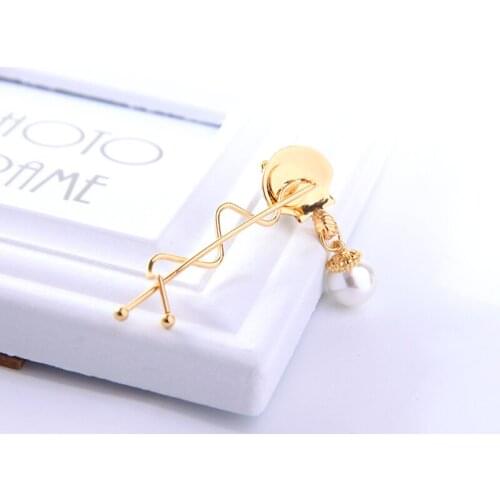 Trendy Women Hiarwear Enamel Star Simulated Pearl Pendant Barrettes Hairwear For Women Fashion Jewelry Gift Accessories