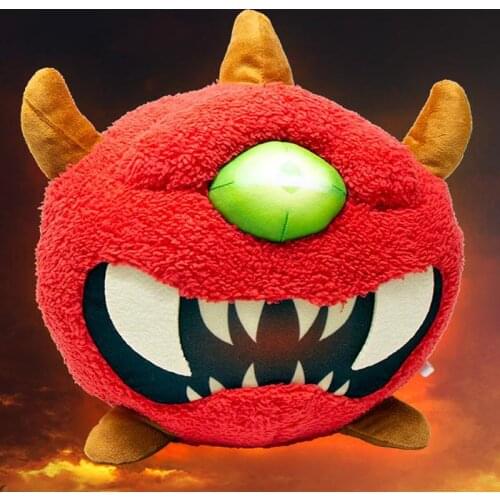 New Cute Doom Classic Cacodemon Plush Toy Kawaii Stuffed Soft Animal Pillow Peluches Juguetes Christmas Gift for Kids 25cm