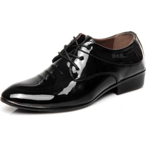 New Fashion Men Business Shoes Pointy Leather Shoes Oxford Breathable Formal Fashion Leather Shoes Men