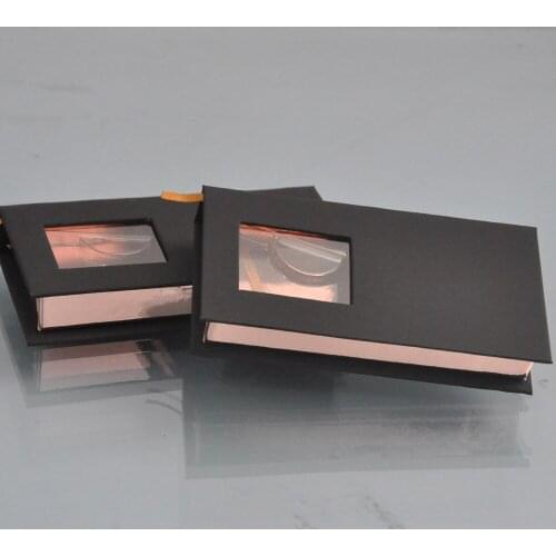 Wholesale Eyelashes Box Package Lashes Box Case Packaging Custom Faux Cils Mink Eyelash Strip Black Storage Cases Bulk Vendors