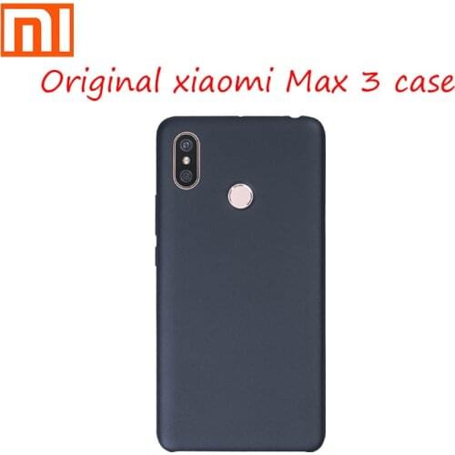Original Xiaomi max 3 Case cover genuine Mi MAX3 Silicon comfortable hand feelings Microfibre Mimax3 Cover PC material mi max3