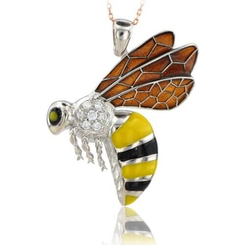 Honeybee Necklace 925 Sterling Silver