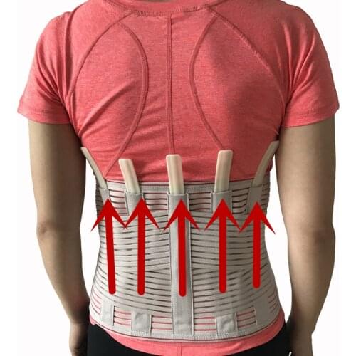 Waist Support Lumbar Corset Belt Back Braces Breathable Treatment of Disc Herniation Lumber Muscle Strain Black Skin Color