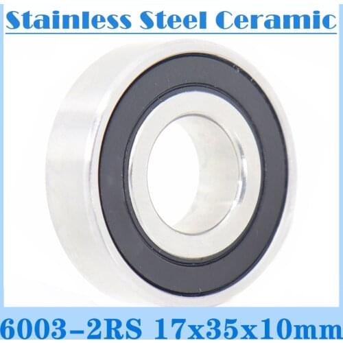 Bearings 6003 ( 1 PC ) 17*35*10 mm Bicycle Hub Wheel Hybrid 440C Stainless Steel Rings With Si3N4 Ceramic Balls Bearing S6003