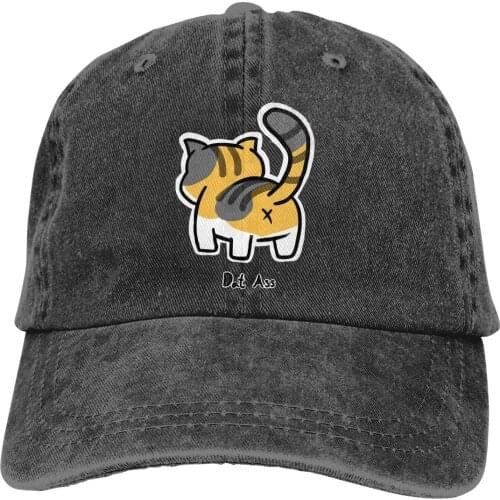 Adjustable Solid Color Baseball Cap Dat Washed Cotton Neko Atsume Kitty Collector Funny Games Sports Woman Hat