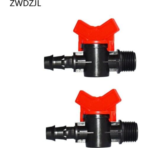 Garden tap Male thread 1/2 to the 16mm hose irrigation water valve 5/8 hose Mini Valve waterstop connectors 1pcs