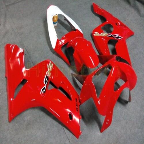 Custom motorcycle article for ZX-6R 2003 2004 ZX6R 636 Fairings+Free bolts+Injection mold red