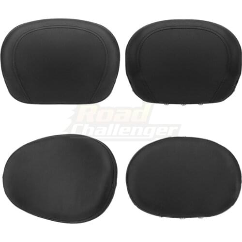 Universal Moto Accessories Black Rear Passenger Sissy Bar Backrest Cushion Pad For Honda Yamaha Suzuki Kawasaki Harley Sportster