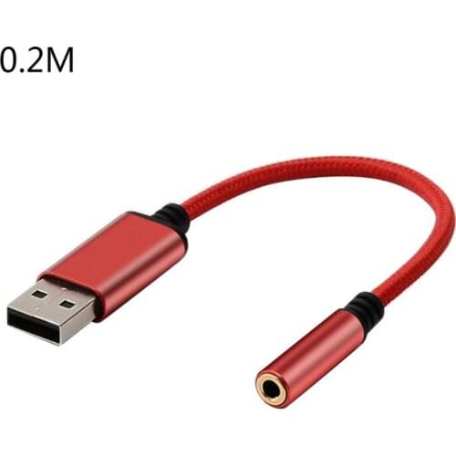 YYDS 0.2m/1m 2In1 USB to 3.5mm Cable USB Computer AUX Headphone Adapter Cable for App-le Be-ats Earphones