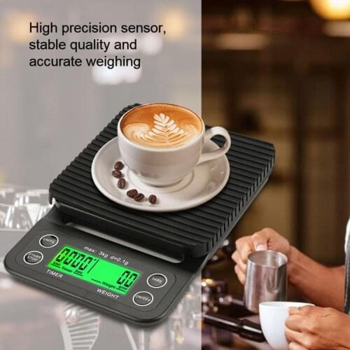 Coffee Scale High Accuracy Electronic Scales Digital Kitchen Food 3kg/0.1g LCD Weight Balance