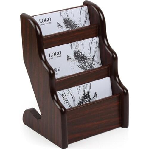 Wooden Business Card Case, Multi-layer Business Card Holder Storage Box Business Card Holder Case Box Name Card Display Stand