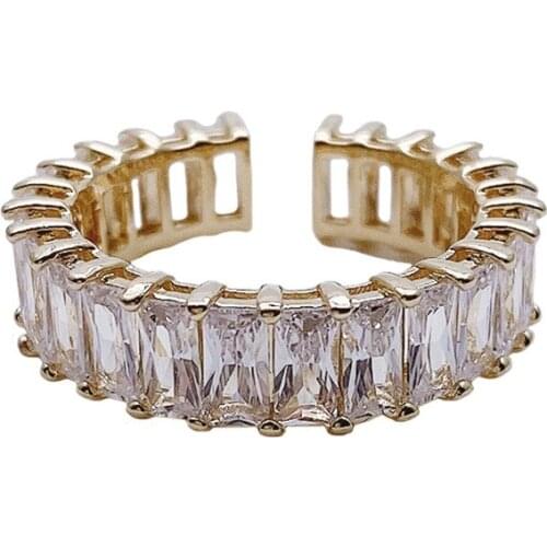 TIMEONLY Japanese Style Forefinger Charm Rings Delicate Crystal Open Ring for Women Ladies Fashion Accessories 2021 Hot Sale