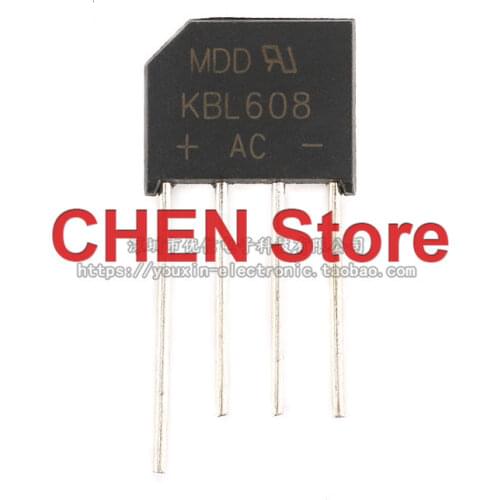 10pcs Original KBL608 6A 800V flat bridge rectifier bridge stack silicon bridge rectifier