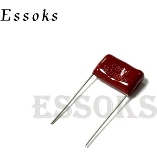 10PCS 1600V562J 0.0056UF Pitch 15mm 5.6NF 1600V 562 562J CBB Polypropylene film capacitor