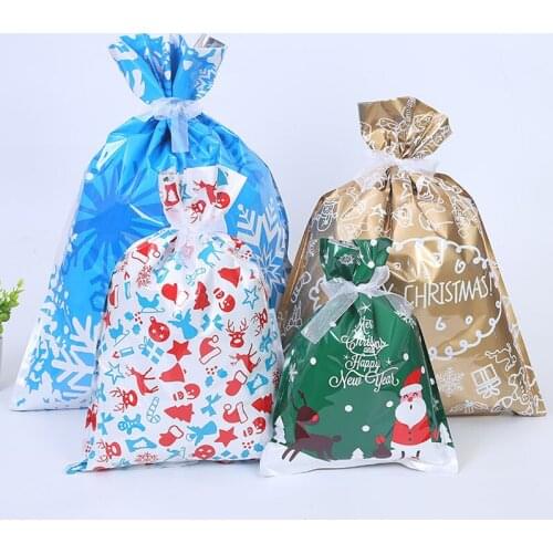 100pcs/lot) large Xmas Santa Gift Bags for candy