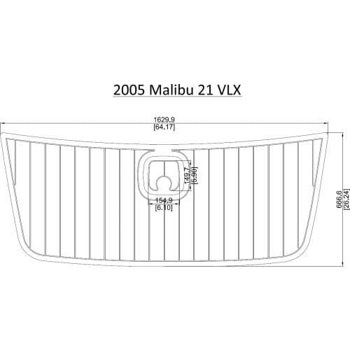 2005 Malibu 21 VLX Swim Step Pad Boat EVA Teak Decking 1/4" 6mm