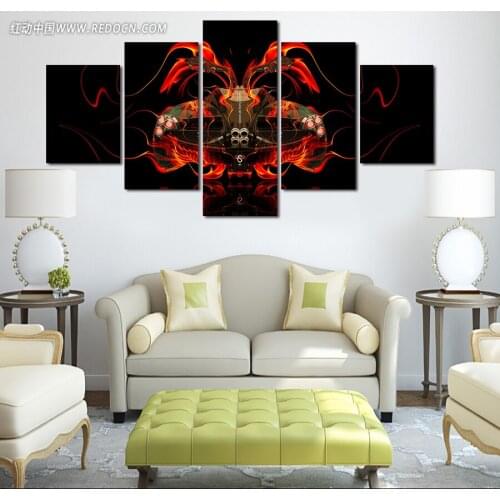 2016 5 Piece Picture Hot Sell Abstract Car Posters Modern Home Wall Decor Painting Canvas Art HD Print Painting For Living Room